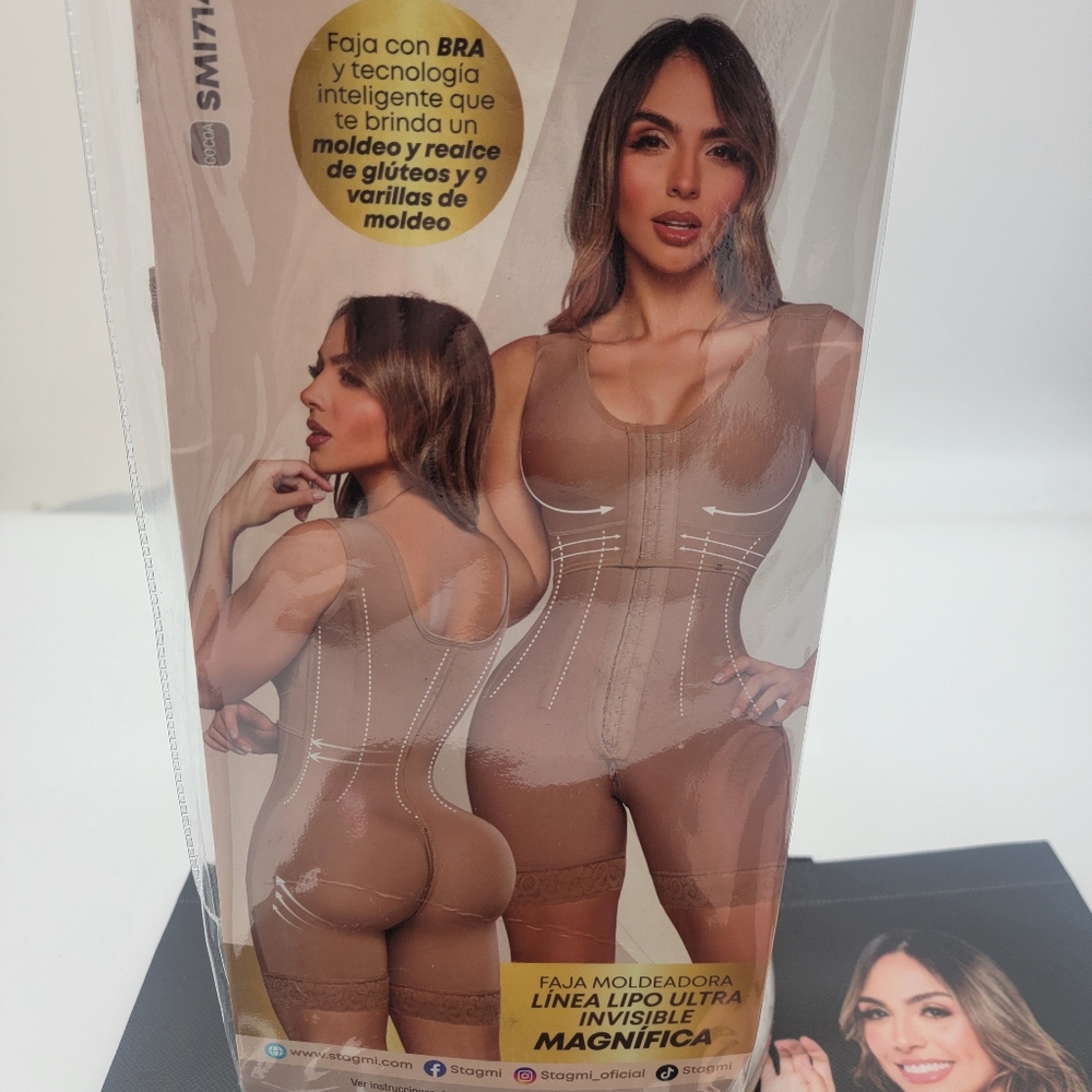 New Stagmi SMI7141 Magnifica Faja Lipo & BBL Effect Shaper Girdle w/ Shaping Bra - Picture 8 of 16
